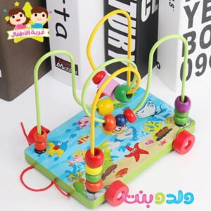 سيارة حلقات خشبيه