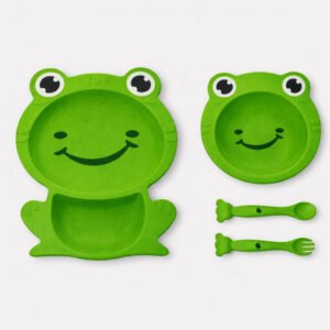 طقم سفرة أطفال سيليكون من Only