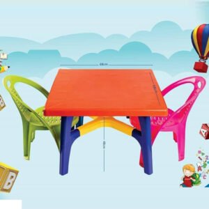 طاولة بلاستيكية مع كرسيين
